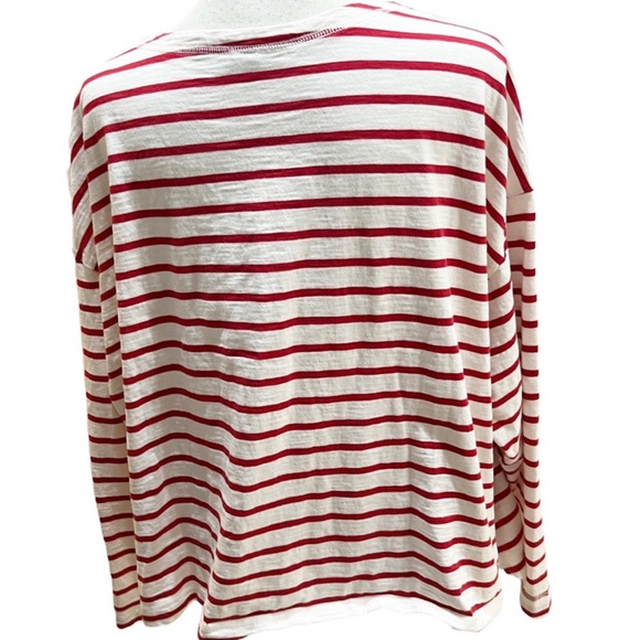 🌴 RED & WHITE STRIPED L/S TOP w/ Embroidered “LOVE YOU MORE” detail! 😍 - Picture 4 of 8